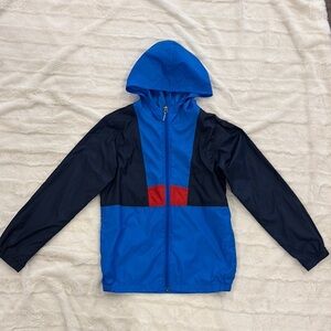 Columbia Kids Blue and Black Hooded lightweight spring Jacket